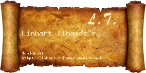 Linhart Tihamér névjegykártya